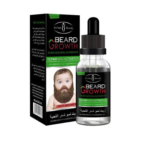 Aichun Beauty Beard Growth Oil – Fast-Acting Serum for Thicker, Fuller Beards (Original)