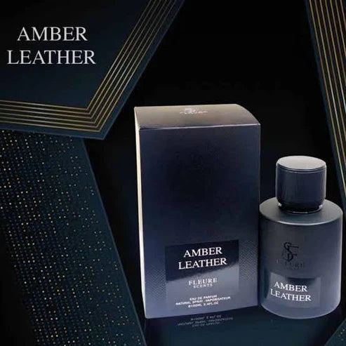 Amber Leather Eau de Parfum by Maison Alhambra – Unisex Fragrance with Warm Amber & Rich Leather Notes 100ml