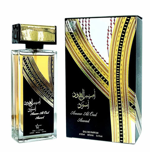 Ameer Al Oud Aswad Perfume – Luxurious Men's Eau de Parfum with Spicy, Woody & Chypre Notes 100ml