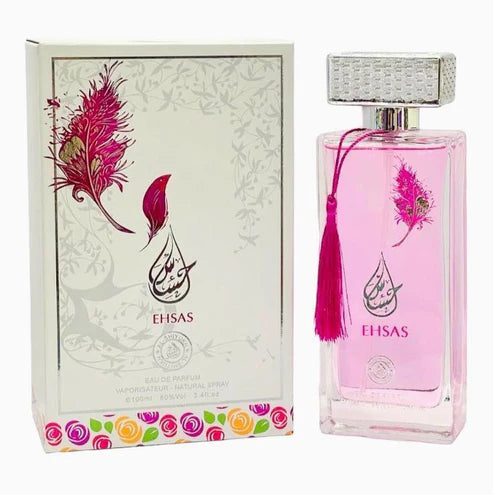 Ehsas Perfume by Al Haramain – Luxurious Unisex Eau de Parfum with Floral, Woody & Musky Notes 100ml