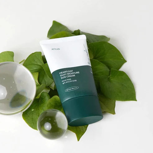 Heartleaf Silky Moisture Sunscreen – SPF Protection & Hydrating Formula (50ml)